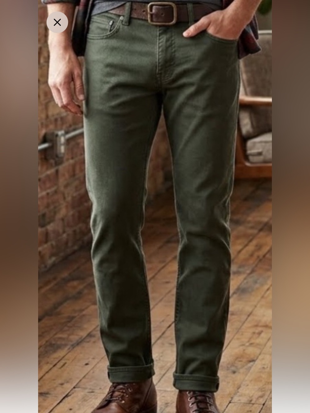NWT Levi's 541 Olive Green Slim Stretch Chinos